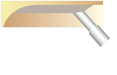 2. Apply continuous bead of SAMSON BRICK GROUT into the created slots with the applicator gun & nozzle.